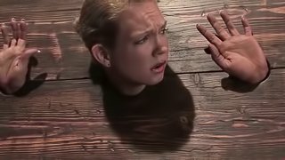 Pillory Fun with Hot Blonde Rain DeGrey in BDSM Video