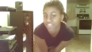 immature ebony slut shakes her booty