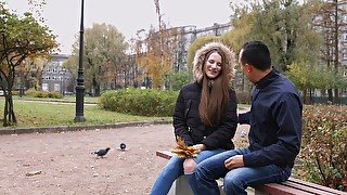 Modest Russian girl Marselina Fiore turned to be anal slut and good cock sucker