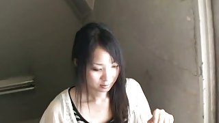 Super sexy Asian with nice breasts in a downblouse xxx video