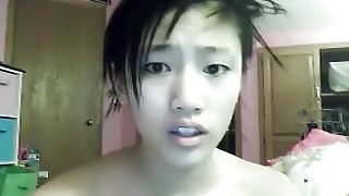 mega cute oriental immature on web camera