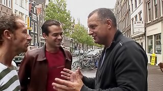 In Amsterdam's red light district he gets to fuck a hooker