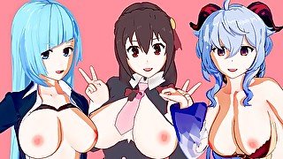 ANIME CREAMPIE COMPILATION (Feat. Genshin Impact, Jujutsu Kaisen, Konosuba)