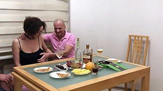Two Friends Fucked a Married Whore in all Holes! (Amateur video. Part 1)