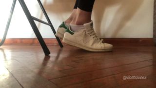 Sliding White Ankle Socks In Adidas Sneakers Trailer