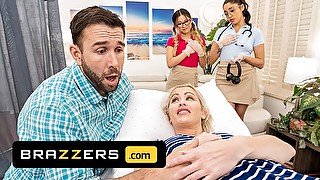 Brazzers - Midwives Vanessa Sky & Lulu Chu Tend To Not Only The Wife But Husband Will Pounder Too