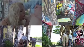 Outdoor multi angle with milf Alyssa Lynn