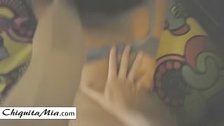 Chiquita Mia gags on dick & gets her phat booty rocked