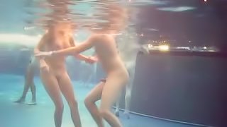 Underwater group sex party