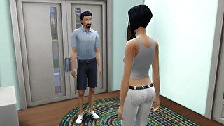 DD Sims - Wife fucked friends in front of husband - Sims 4