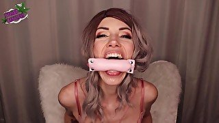 Pink Gag Drooly JOI