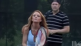 Outdoor Hardcore Scene With the Hot Janet Mason And Her Tennis Coach