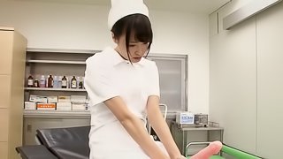 Japanese nurse caught while masturbating and covered in jizz