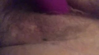 me using a vibrator to play with my extremely wet pussy!!