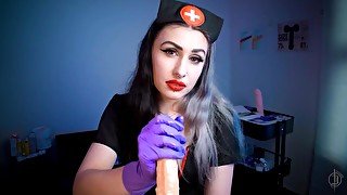 Nurse Medical Glove Handjob Glovejob - POV - SPH