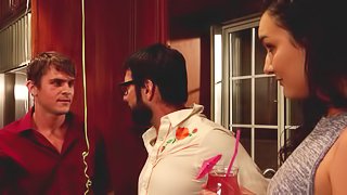 Moans as brunette pussy gets licked in reality party hardcore