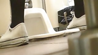 Fresh butts and thick hair of pissing on toilet women