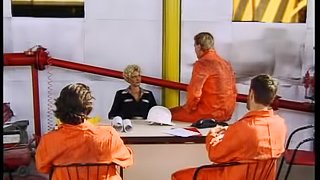 Smoking Hot Jail Warden Gets Gangbanged By Horny Convicts