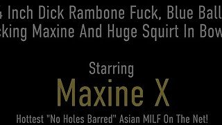 Big Titted Asian Persuasion! Maxine X Squirting With Her 24 Inch Dildo!