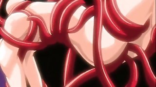 Hentai girl caught and brutally fucked by tentacles
