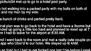 hotwife hotel sex first threesome with two hung bulls from swinger websites in Dallas