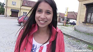 Reality casting in the streets with amateur Czech chick Paula O