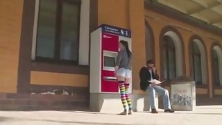 college girl Fucked Outside