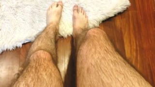Drying My Wet Hairy Legs After A Shower