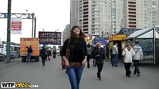 Real public sex episode with redhead