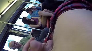 Captivating cowgirl smashed hardcore in public bus