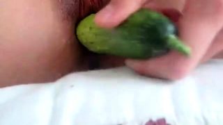 Korean Amateur Teen Pussy Cucumber Masturbation