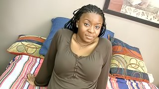 Orally talented black girl sucks a white guy's dick until he pops