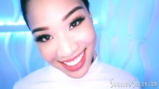 Sexy Asian Swallows Strangers Cum After Sloppy POV Blowjob