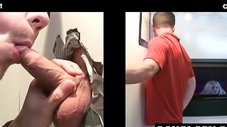 Gloryhole cute gay taking straight cock in his mouth