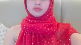 Solo girl on webcam