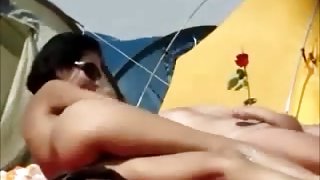 Wife Playing With Cock On Beach