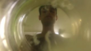 Teen cums into cup of water ( inside glass view ) FLOATING SPERM