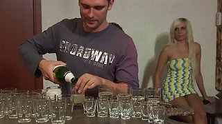 Group fucking at a wild student party