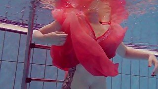 Swimming pool babe Katrin Privsem shows naked body