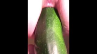 huge zucchini anal with squirting