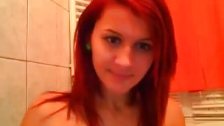 Sexy shower redhead