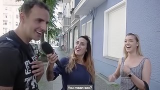 Cute blonde finds random guy on street