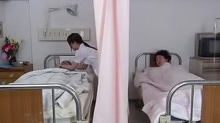 Hikaru Ayami the horny nurse sucks and rides cock