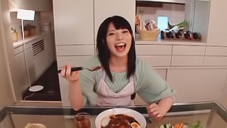 Sexy asian housewife Ai Uehara enjoys hardcore bang in the kitchen