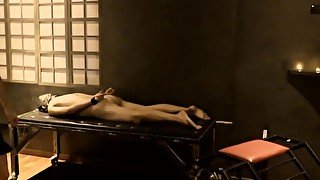 fetish femdom whipping male slave in a dungeon - hot mistress kym