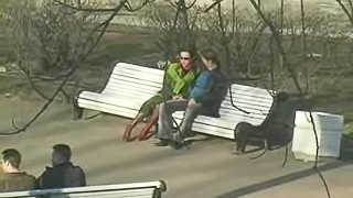 Sex with a Russian girl in stockings is captured by a hidden cam