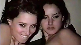 Homemade lesbian sex with two slim babes