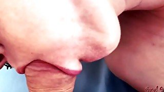 Fuck the teacher in pussy close-up and shove a dick in her mouth, cumming her belly BadGirlandBadBoy