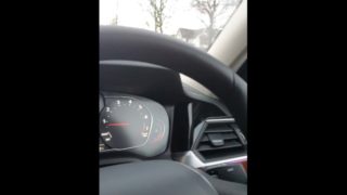 Step mom cheating husband in the car with step son 
