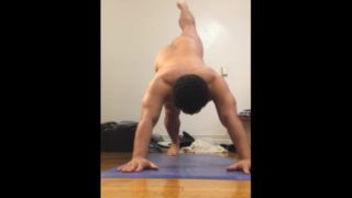 vlog #80 naked yoga with a focus on my head, neck, spine, and back